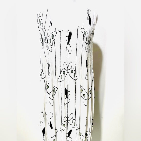 Mirror Image dress butterflies white casual beach resort summer Women’s XL - Picture 2 of 7